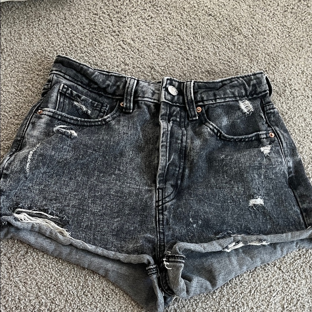 Wild Fable Charcoal Distressed Jean Shorts